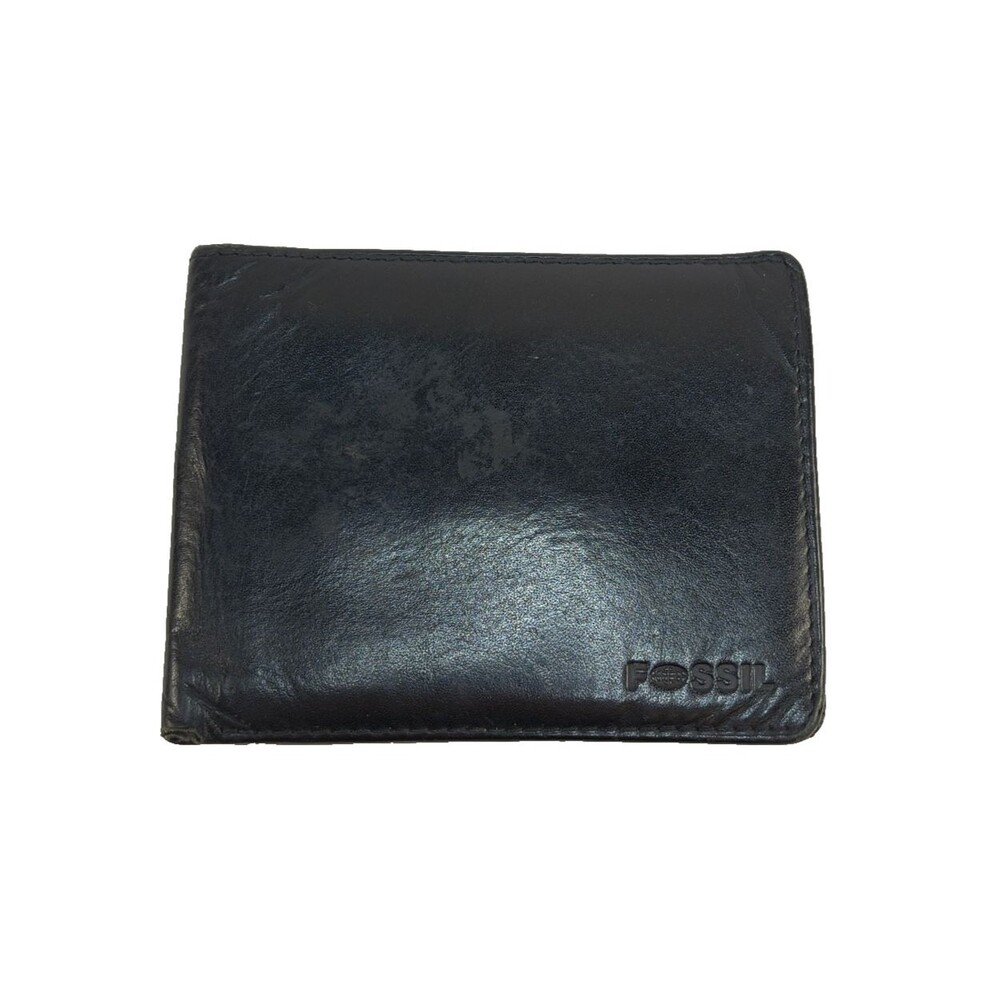 Fossil Leather Men's Bifold Wallet Vintage Y2K NICE